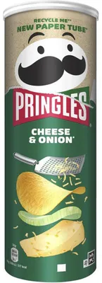 Immagine prodotto di Pringles Cheese & Onion Chips, 165g – Patatine croccanti con formaggio e cipolla