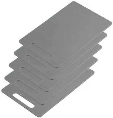 Immagine prodotto di KESPER 32474 | Set da 5 taglieri in plastica PP, dimensioni 28,5 x 19,5 x 0,5 cm, colore grigio