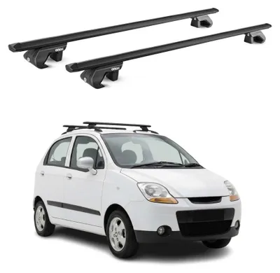 Produktbild von Dachträger Grundtäger für Chevrolet Matiz 2005-2011 90kg Aluminium Schwarz, KI-generiertes Bild