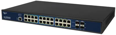 Zdjęcie produktu dla Switch smart managed 24 Port Gigabit 390W 24x PoE+ 4x SFP 48,30cm (19") - Switch - Przewód miedziany (A194025)