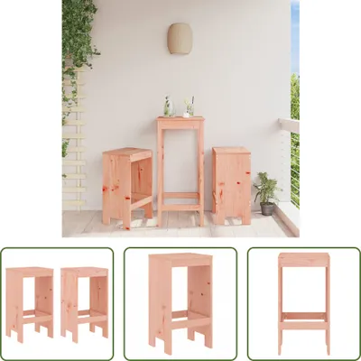 Image de The Living Store Tabouret de bar 2 pcs. 40x36x75 cm Bois massif Douglas