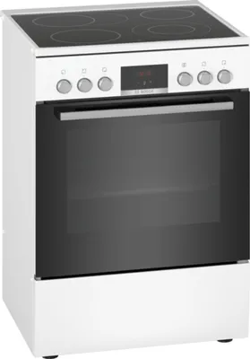 Obrázek produktu pro Bosch Serie 4 HKR39C220, Volně stojící sporák, Bílá, Otočné, Dotyk, Čelní, 1,2 m, Elektronický