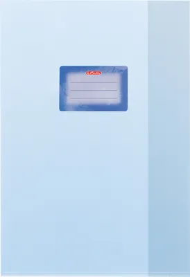 Produktbild von 5 Herlitz Heftumschläge / Hefthüllen DIN A4 / Baststruktur / Farbe: hellblau