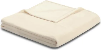 Produktbild von Biederlack Plaid mit Umschlagsaum soft&cover Farbe creme Größe 150 x 200