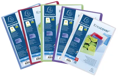 Produktbild von Exacompta 5799E Sichtmappe Kreacover (aus PP, DIN A4, 21 x 29,7 cm, mit 100 Hüll