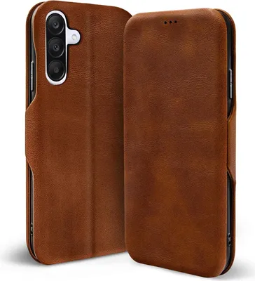 Produktbild von Conie Retro Klapp Tasche für Samsung Galaxy A56 5G Kartenfach Hülle Rundumschutz in Braun