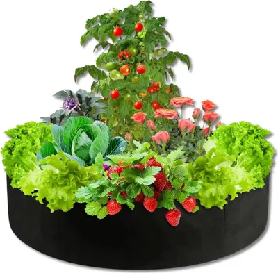 Produktbild von EDIBAZZAR | Großer Gemüsepflanzbeutel runder Topf 90 x 30 cm
