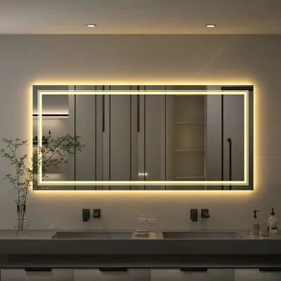 Obrázok produktu pre LED zrkadlo do kúpeľne – nástenné líčidlo 120x80 cm – obdĺžnikové – stmievateľné podsvietenie – proti zahmlievaniu – 3 teploty farieb 3500–6500K – dotykový senzor, ochrana IP44