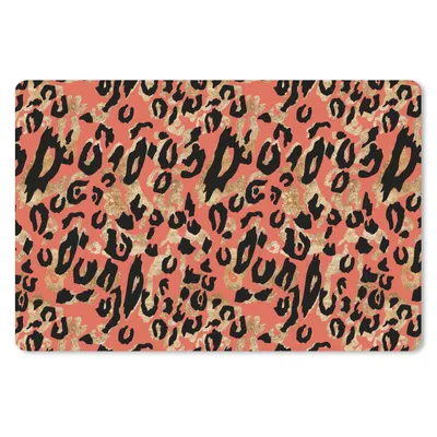 Produktbild von MuchoWow® Schreibtischunterlage Pantherdruck - Muster - Rosa 60x40 cm - XXL Mauspad - Großes Mauspad