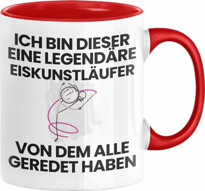 Produktbild von Eiskunstläufer Geschenk Tasse Lustige Geschenkidee Geburtstag für Eiskunstläufer Ich Bin Dieser Legendäre Eiskunstläufer Von Dem Alle Geredet Haben Kaffee-Becher (Rot)