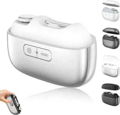 Zdjęcie produktu dla Elektryczne cążki do paznokci 3 w 1 – smukłe cążki z magnetyczną osłoną – ładowane przez USB – przenośne cążki do grubych paznokci u stóp, dla seniorów i dorosłych – białe