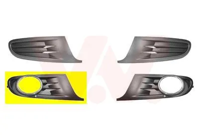 Produktbild von VAN WEZEL Lüftungsgitter Grill Stoßfänger für VW GOLF VI (5K1) mit Loch/Löchern für Nebellampen