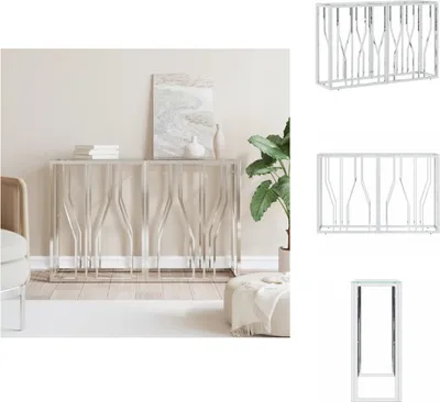 Produktbild von vidaXL Konsolentisch 110x30x70 cm Edelstahl und Glas -  Beistelltische