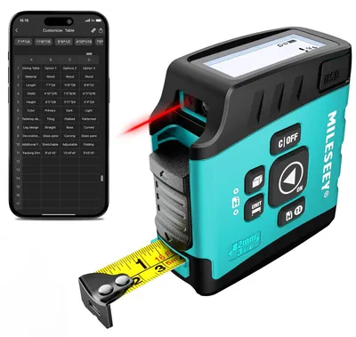 Laser-Maßband 40 m mit App, 3-in-1, wiederaufladbar