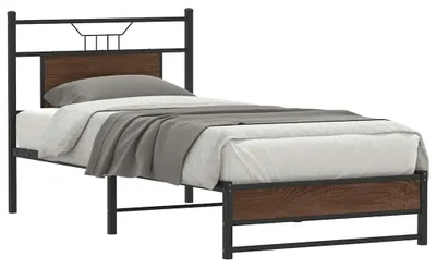 Obrázek produktu pro Ocelová postel s čelem a úložným prostorem, rozměry 75x190 cm