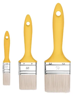 Produktbild von M7 3 STK. Flachpinsel Set 20 mm 50 mm 70 mm Serie 37 Lackpinsel Metall Holz