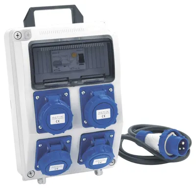 Immagine prodotto di Quadro elettrico industriale portatile ASC IP55 con 4 prese industriali serie 11 IP67
