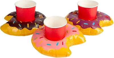 Produktbild von Aufblasbarer Donut Getränkehalter