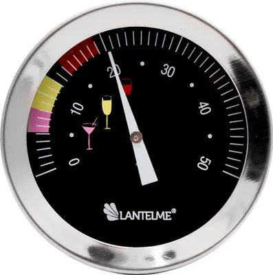Produktbild von Edelstahl Weinthermometer mit Sonde für Weinflasche Wein Sekt Flaschen Analog Thermometer Weintemperaturmesser