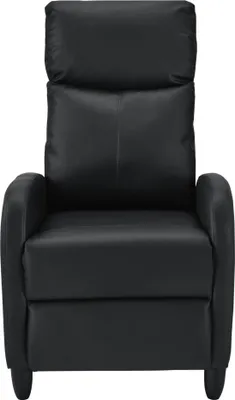 Produktbild von Polstersessel Bregenz Relaxsessel Relaxliege 102x60x92 cm Liegesessel Fernsehsessel Sessel mit verstellbarer Rückenlehne TV Sessel aus Kunstleder Schwarz [en.casa]