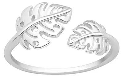 Produktbild von Ring offen Silber 925 mit Blätter 57 (18.1 mm Ø)