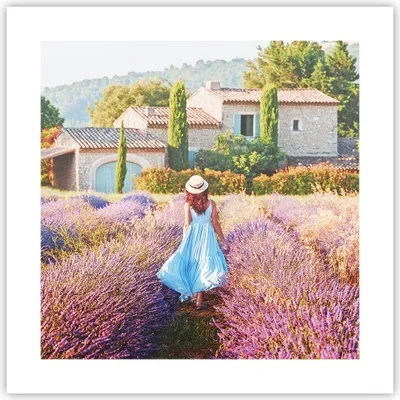 Produktbild von Poster - Poster ohne Rahmen - Boho Heidekraut Frau - 40x40 cm - Wand Bild - Wanddeko - Wandbilder - Kunstposter - Wandposter - Bilder - Kunstdruck - Wanddekoration - Wandbild - P2XAC40x40-4420