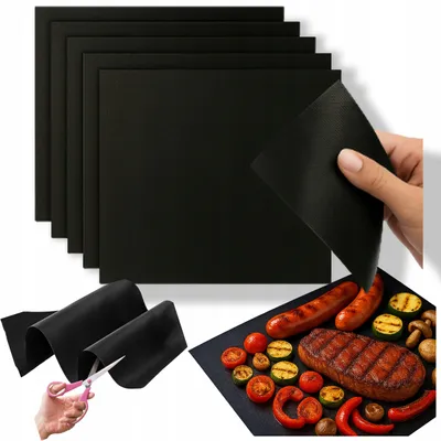 Produktbild von 12x Teflon Grillmatte für Ofen und Grill, Hitzebeständig