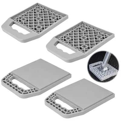 Image de Plaques de support pour caravanes - Plastique robuste - Lot de 4 - Rouge