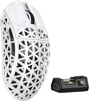 Produktbild von Gaming-Maus mit Bis zu 42000 DPI, PAW3950MAX Sensor, 39g Ultraleicht, Nordic 52840 Chip, 2,4GHz Wireless/BT/Kabelgebunden, für PC/Xbox/PS/Mac