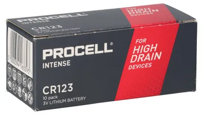 Image de 10x Procell Intense CR123A pile au lithium 3V 1600mAh