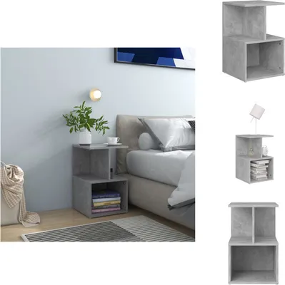 Image de vidaXL Table de nuit gris béton 35x35x55 cm Bois composite - Tables de chevet