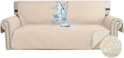 Produktbild von Sofabezug 3-Sitzer, wasserdicht, für Hunde und Katzen, rutschfest, beige