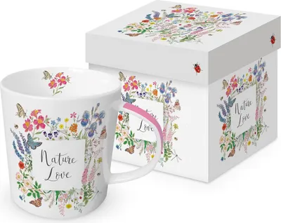 Obrázok produktu pre Hrnček PPD Nature Love Trend, v darčekovom balení, šálka, šálka na čaj, hrnček na kávu, 350 ml, 604351