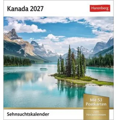 Produktbild von Kanada Sehnsuchtskalender 2027 - Wochenkalender mit 53 Postkarten