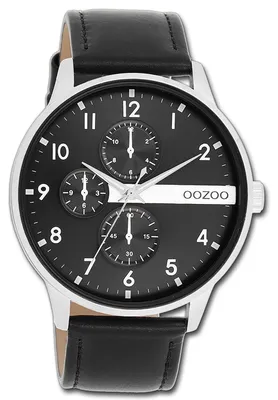 Obrázek produktu pro Hodinky Oozoo pro muže, černá barva, kovový pásek, quartzový strojek, analogové zobrazení, model D3UOC11309