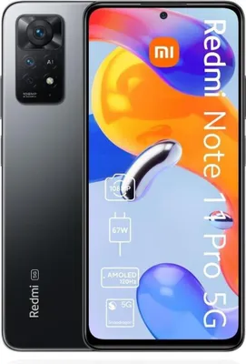 Produktbild von Xiaomi Redmi Note 11 Pro 5G 16,9 cm (6.67") Hybride Dual-SIM Android 11 USB Typ-C 6 GB 64 GB 5000 mAh Grau