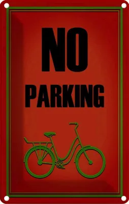 Produktbild von vianmo Blechschild 18x12 cm Fahrrad no parking Warnschild Hinweisschild Sicherheit Vorsicht