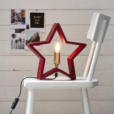 Produktbild von Star Trading 257-35, Leichte Dekorationsfigur, Rot, IP20, Stern, 1 Glühbirne(n), E14