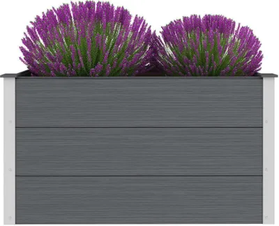 Produktbild von vidaXL Záhradný zvýšený záhon WPC 100 x 50 x 54 cm sivý