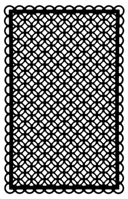 Stanzschablone Zierdeckchen Design 7, 13,7 x 8,8 cm