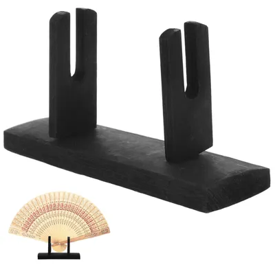 Holz-Fächerständer 4,3x2,4x1,4 Zoll, klappbarer Fächerhalter