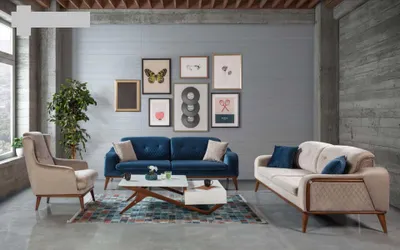 Produktbild von Sofagarnitur Sofa Garnitur Sofas 3+3+1 Sitzer Sessel Dreisitzer Couch Set Textil