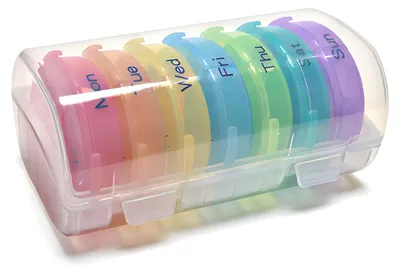 Image de Boîte à pilules étanche avec 21 compartiments pour médicaments