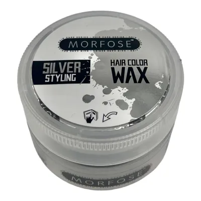 Produktbild von Morfose Silver Styling Haarfarbwachs 100 ml – Temporäre Silberne Haarfarbe mit Styling-Effekt