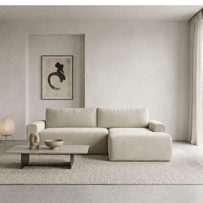 Produktbild von Ecksofa MILO LARGE mit Schlaffunktion und Bettkasten, rechte Ecke - VIBE 03