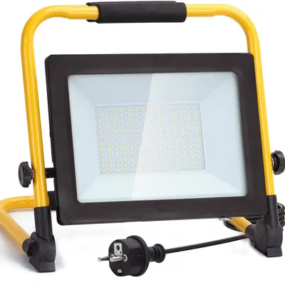 Produktbild von Aigostar LED Baustrahler 100W 8800LM (Ersetzt 880W),LED Arbeitsleuchte mit Stecker,Wasserdichtes Arbeitsscheinwerfer Bauscheinwerfer,für Werkstatt oder Baustelle,Garage, 6500K Tageslichtweiß