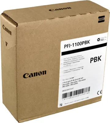 Produktbild von Canon PFI-1100PBK, Foto schwarz, Tinte auf Farbstoffbasis, 160 ml