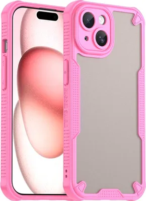 Immagine prodotto di Custodia per Apple iPhone 15 - Cover posteriore Phonesta Shockproof Armor Semi-Trasparente - Rosa