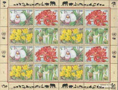 Produktbild von Briefmarken UNO - Genf 1996 Mi 288-291Klb Kleinbogen (kompl.Ausg.) gestempelt Gefährdete Pflanzen