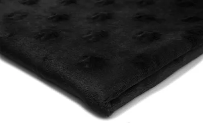 Produktbild von Minkee Fleece Knit mit Sternprägung Schwarz 50 x 155 cm